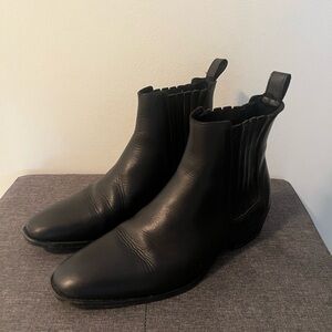 Black All Saints Leather Men's Chelsea Boots